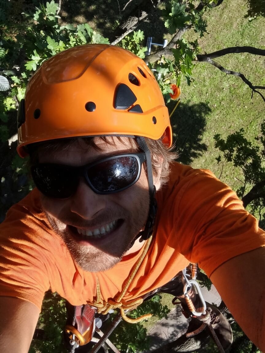 Hannes Winter, certified tree surgeon and rope access technician