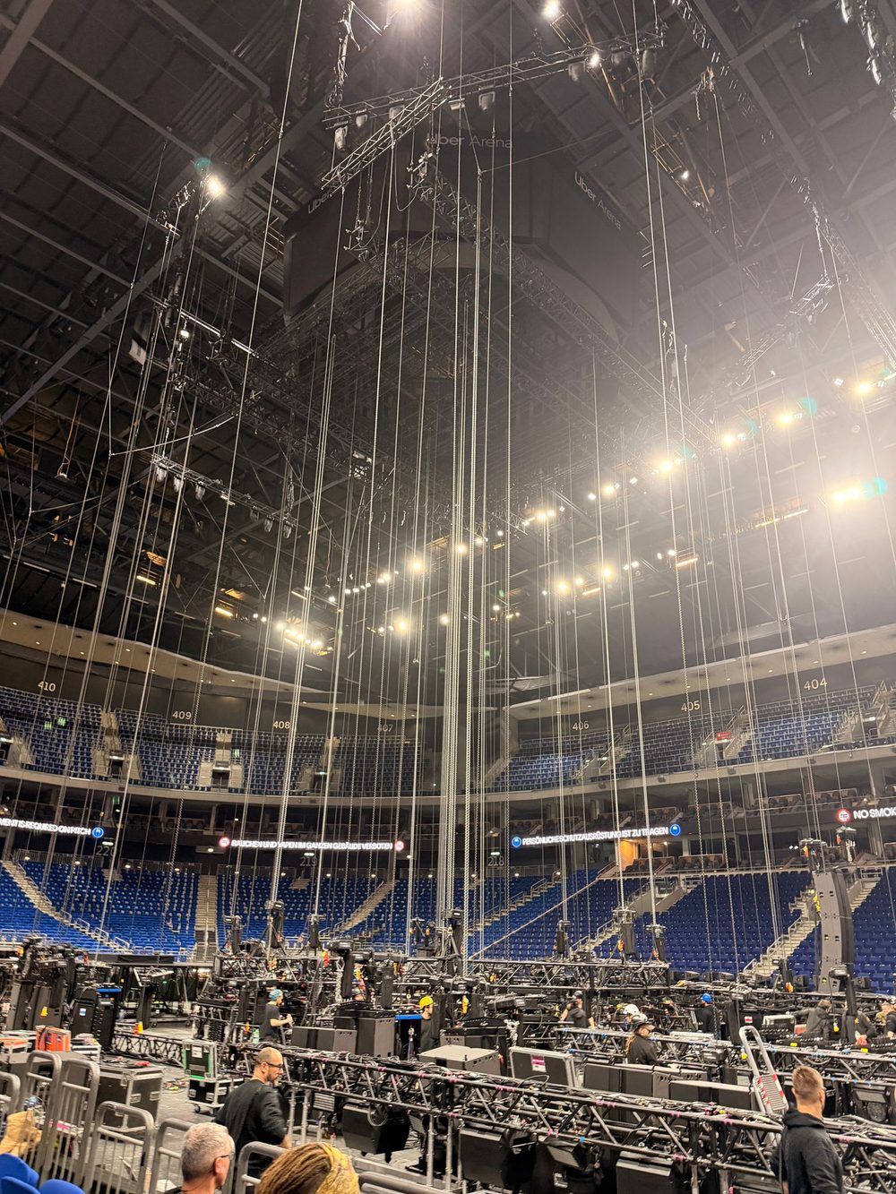 Rigging gear in action at a concert